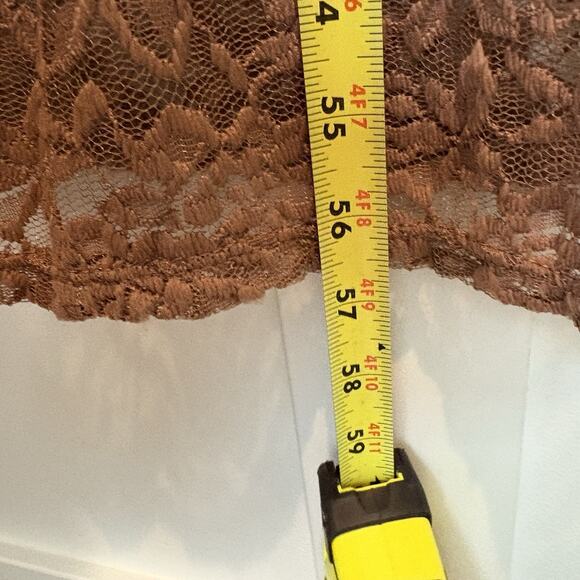 Bebe Dress Medium‎ Mocha Mousse Maxi Long Prom Lace Mesh Overlay Garden Fairy - Picture 12 of 16